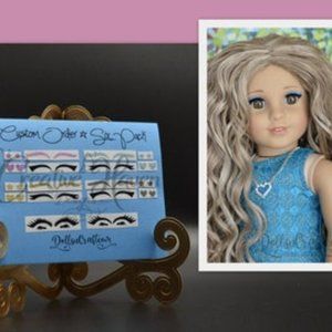 CUSTOM 6 PK Makeup Decals fits American Girl 18 Inch Dolls Create Your Own Remov